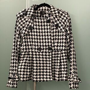 Houndstooth pleated jacket size M by Super Low Fat